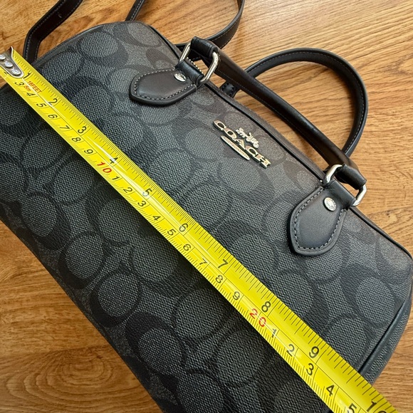 Coach Black/Charcoal Signature Mini Satchel - Picture 9 of 9